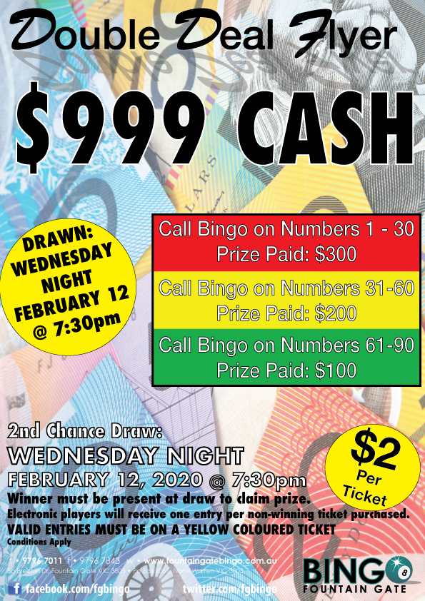 Fountain Gate Bingo Specials and Promotions