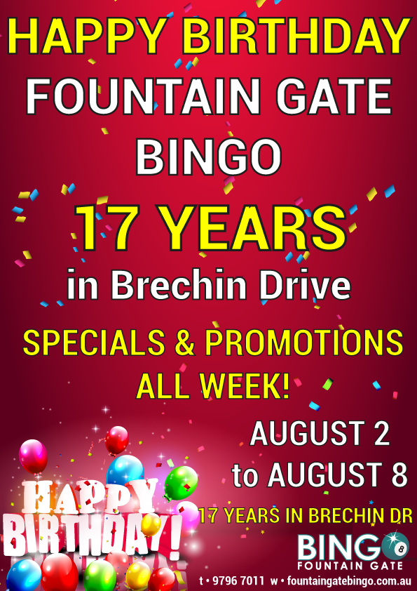 Fountain Gate Bingo Specials and Promotions