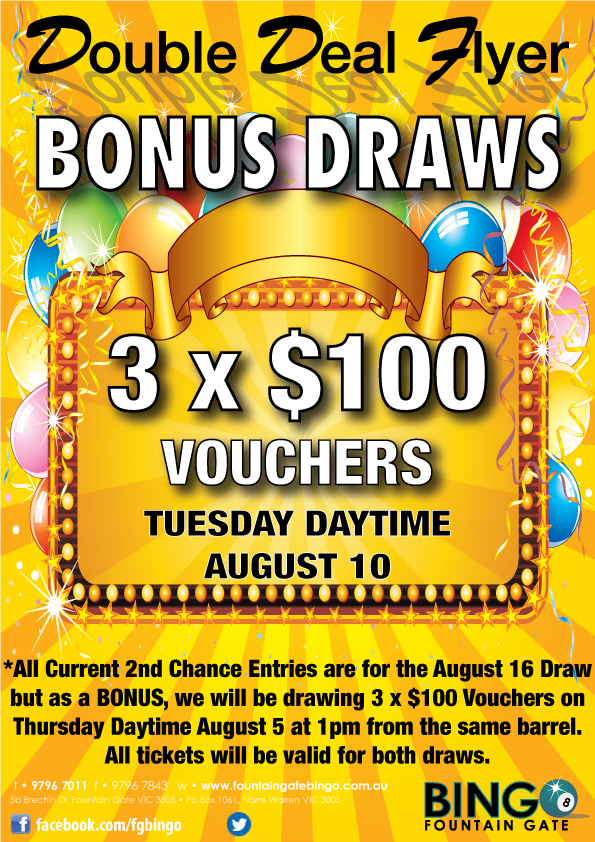 Fountain Gate Bingo Specials and Promotions