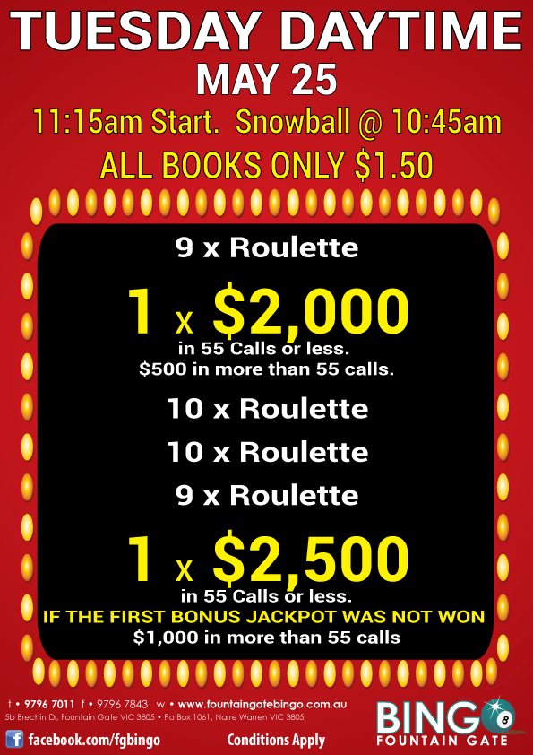 Fountain Gate Bingo Packages